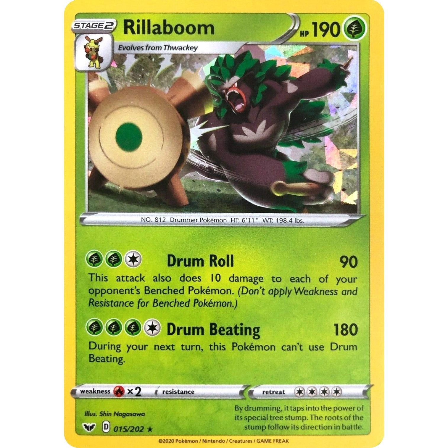 Image for Rillaboom - 015/202 (Cracked Ice Holo) (015/202) (PR) - Pokemon