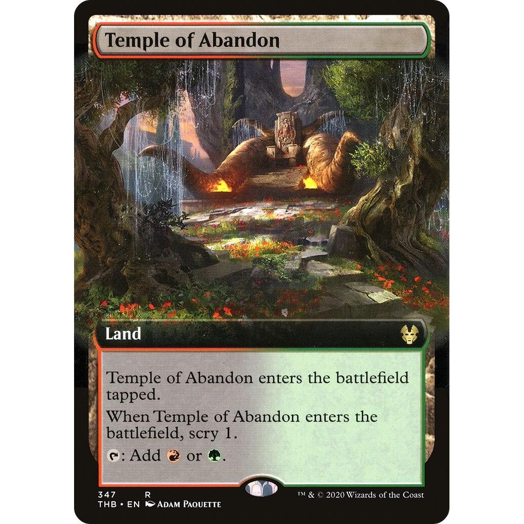 Image for Temple of Abandon (Extended Art) (347) (THB) - Magic: The Gathering