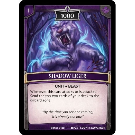 Image for Shadow Liger (18/25 | 6CON) (CON) - Argent Saga TCG