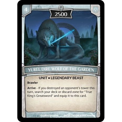 Image for Yurei, Dire Wolf of the Garden (25/25 | 6CON) (CON) - Argent Saga TCG