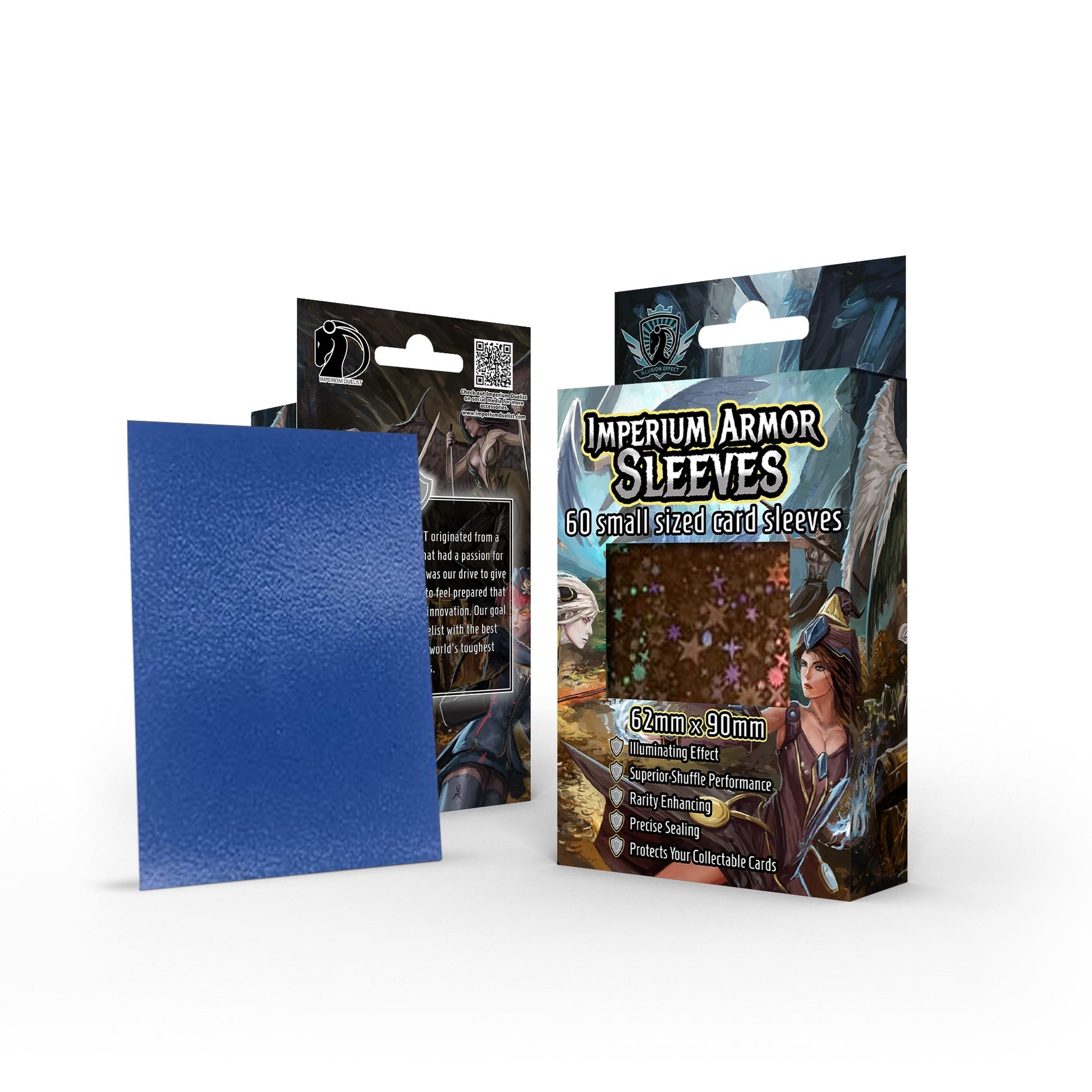 Image for Imperium Armor Sleeves Illusion Effect: Galaxy - Sapphire Blue (60-Pack) - Card Sleeves