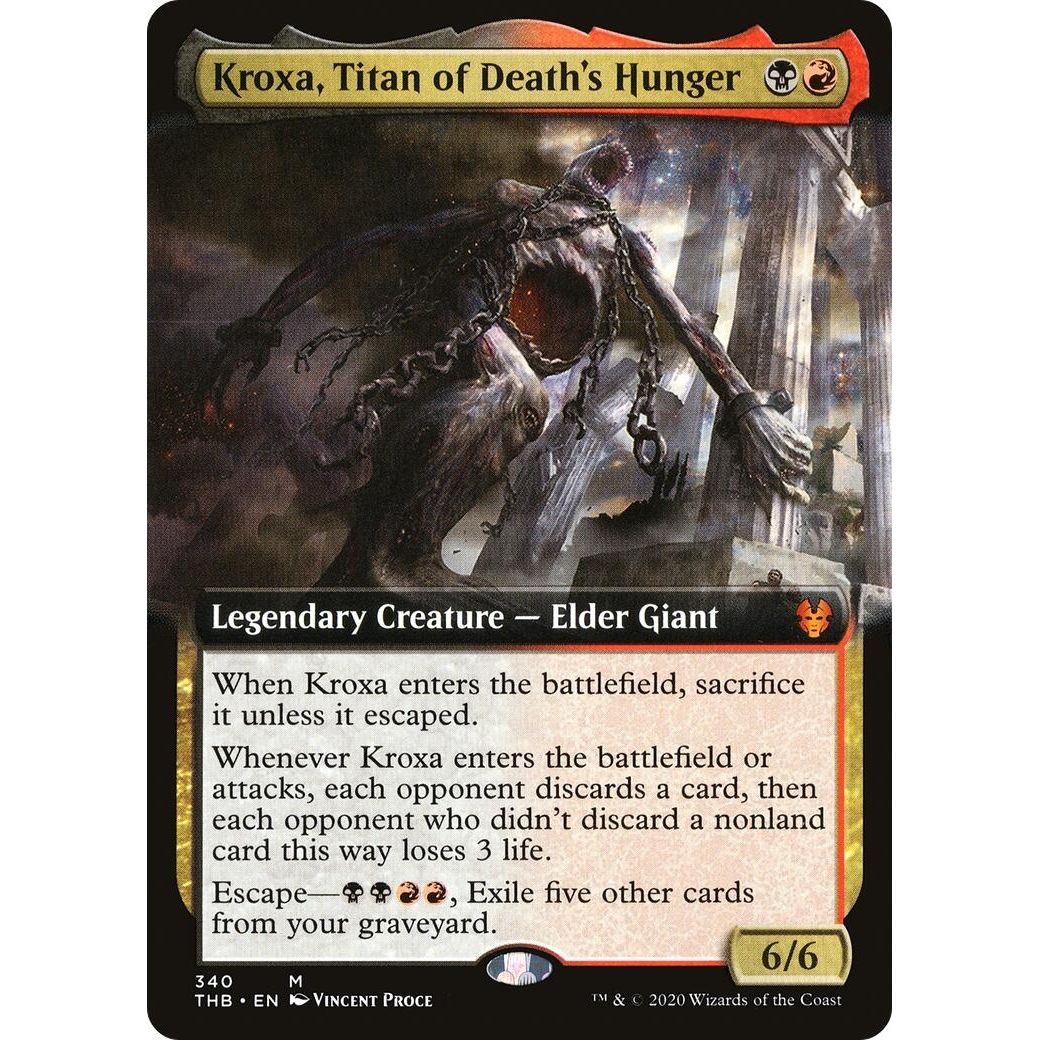 Image for Kroxa, Titan of Death's Hunger (Extended Art) (340) (THB) - Magic: The Gathering