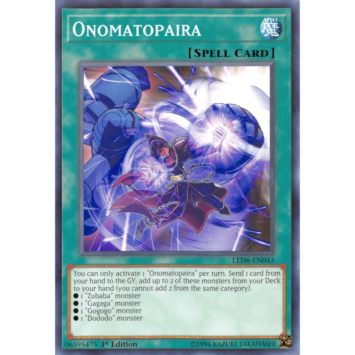 Image for Onomatopaira (LED6-EN043) (LED6) - YuGiOh