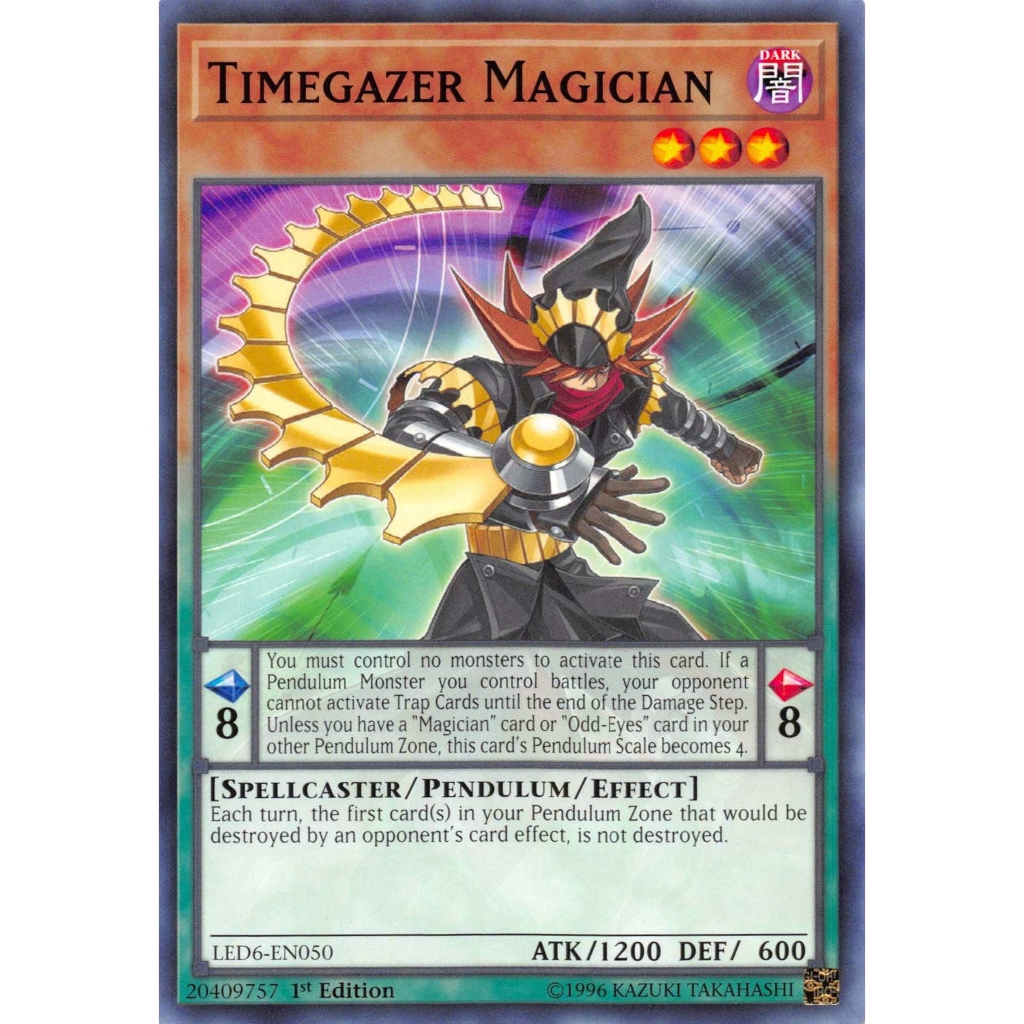 Image for Timegazer Magician (LED6-EN050) (LED6) - YuGiOh