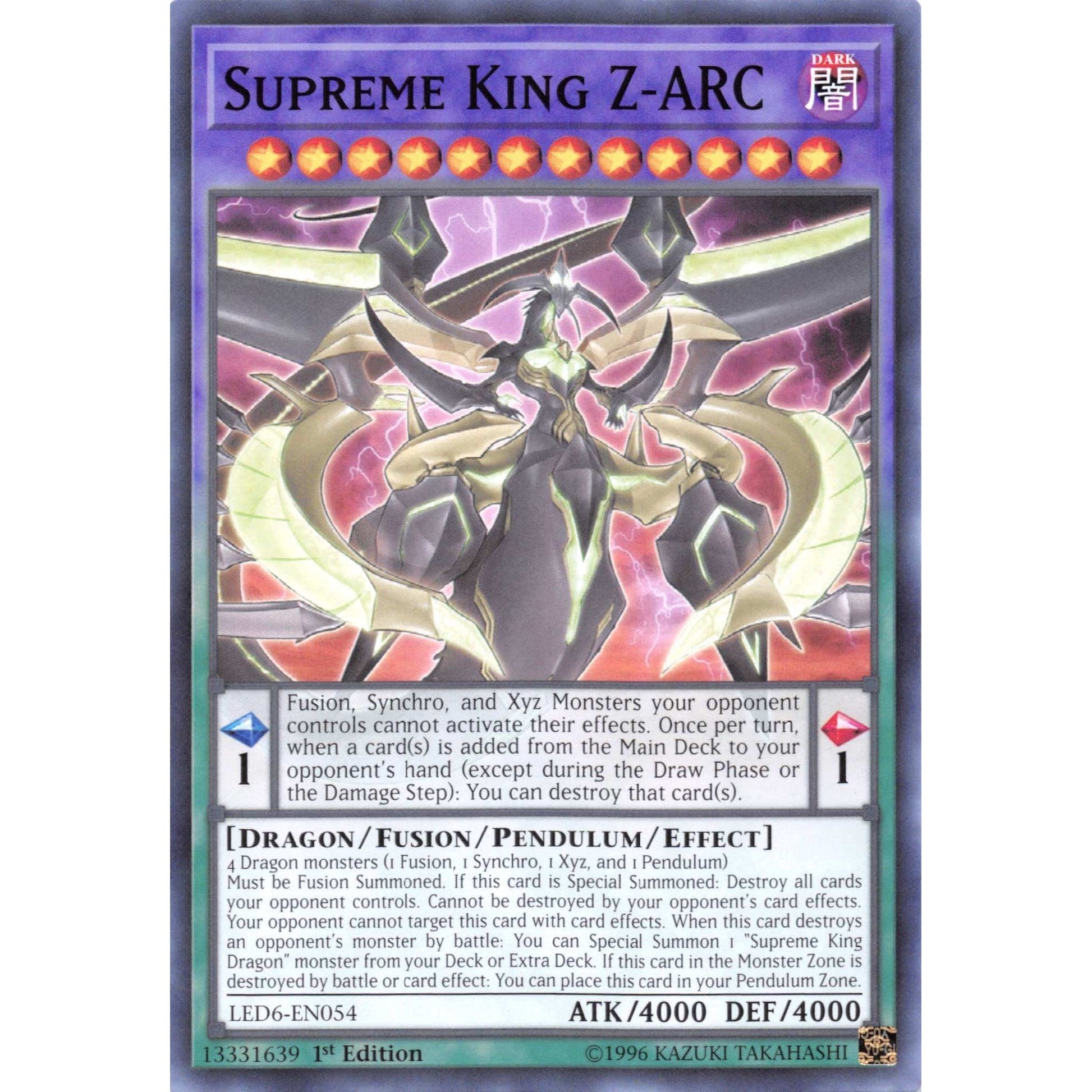 Image for Supreme King Z-ARC (LED6-EN054) (LED6) - YuGiOh