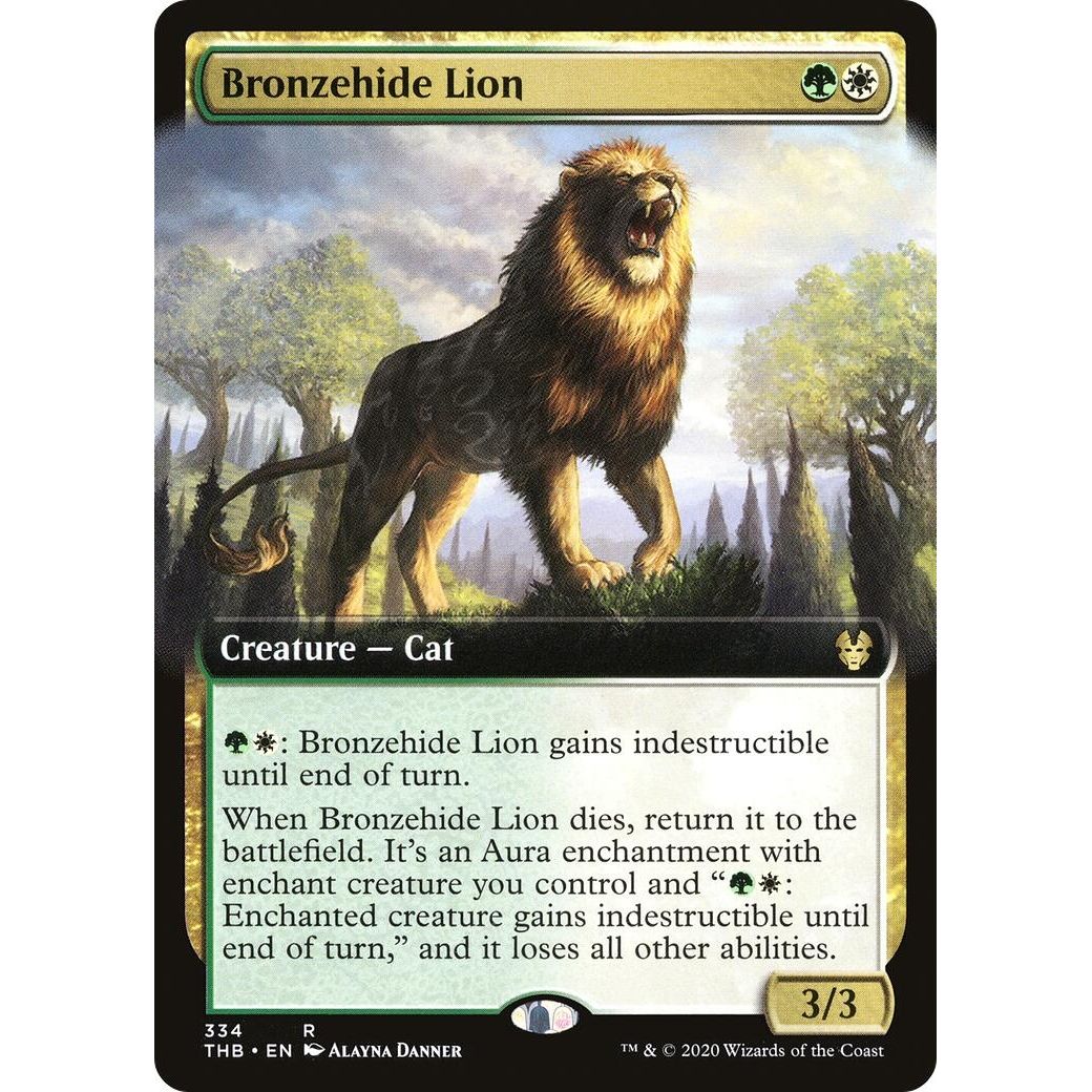 Image for Bronzehide Lion (Extended Art) (334) (THB) - Magic: The Gathering