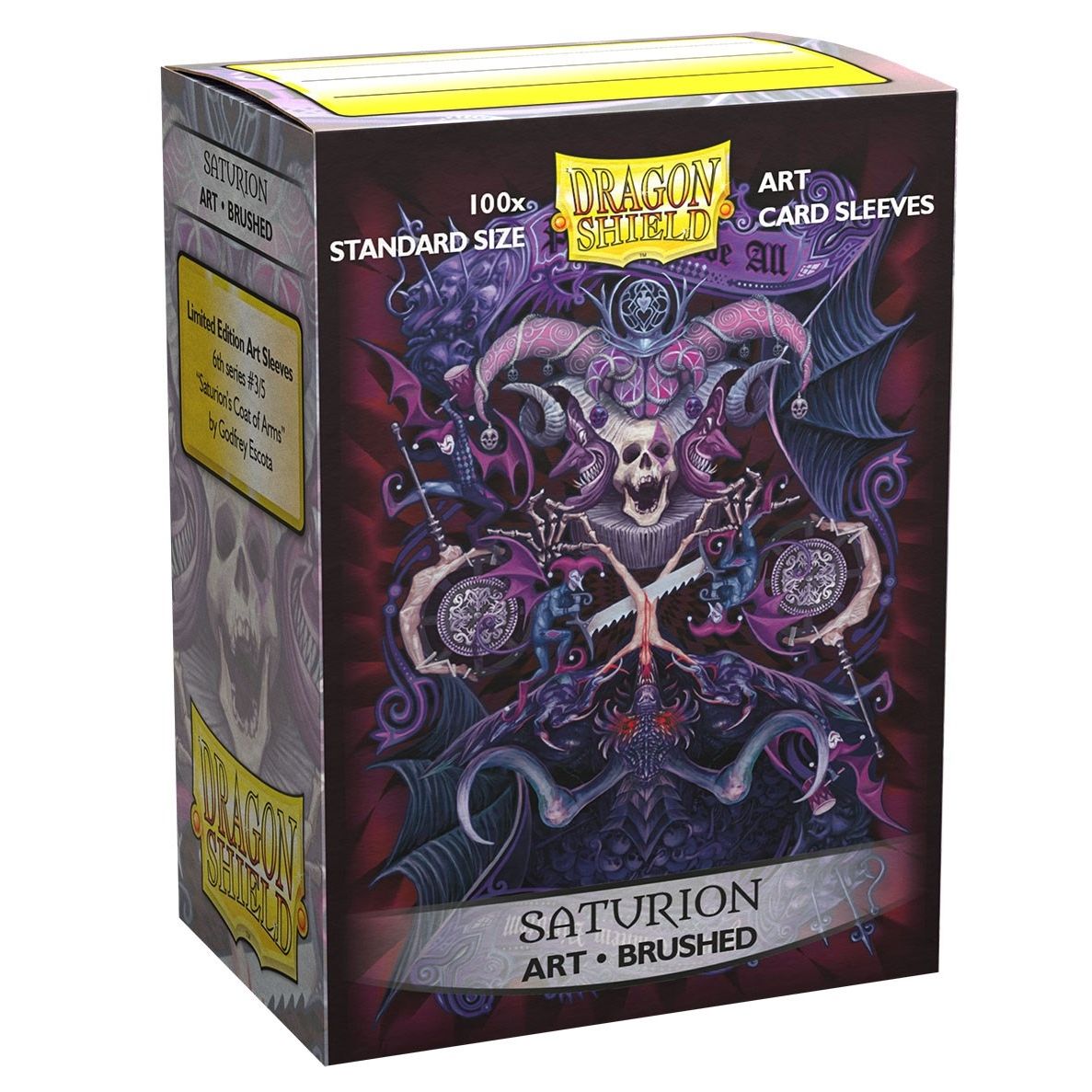 Image for Dragon Shield Limited Edition Brushed Art Sleeves - Saturion: Coat-of-Arms (100-Pack) - Card Sleeves