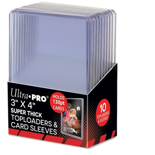 Image for 3" x 4" Super Thick 130PT Toploader (10-Count) - Collectible Storage