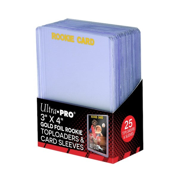 Image for 3" x 4" Gold Foil Rookie Toploader (25-Count) - Collectible Storage