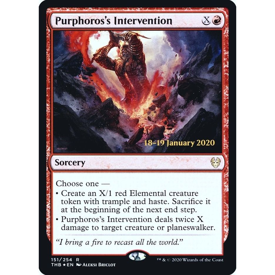 Image for Purphoros's Intervention (151) (PRE) - Magic: The Gathering