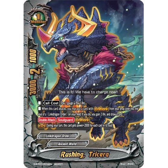 Image for Rushing, Tricera (S-BT07/0078EN) (S-BT07) - Future Card BuddyFight