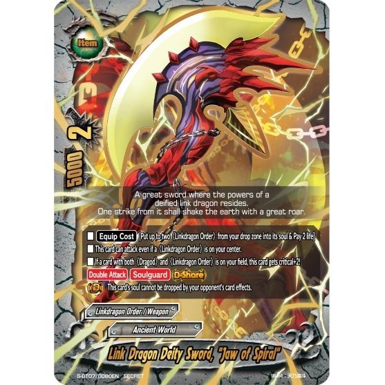 Image for Link Dragon Deity Sword, "Jaw of Spiral" (S-BT07/0080EN) (S-BT07) - Future Card BuddyFight