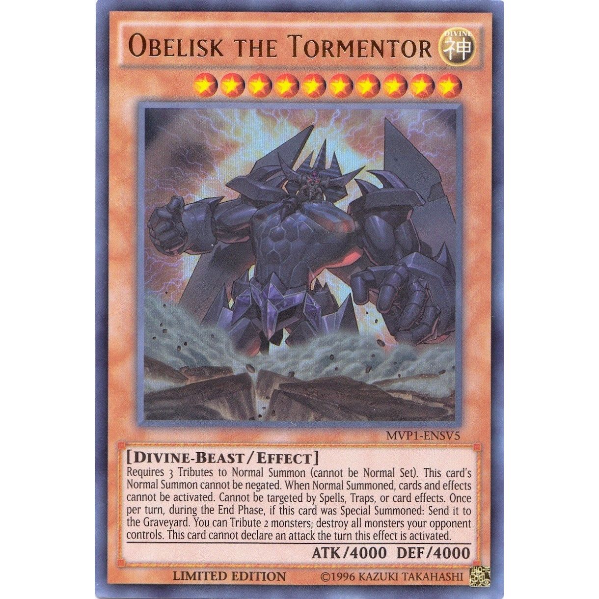 Image for Obelisk the Tormentor (MVP1-ENSV5) (MVP1-ENS) - YuGiOh