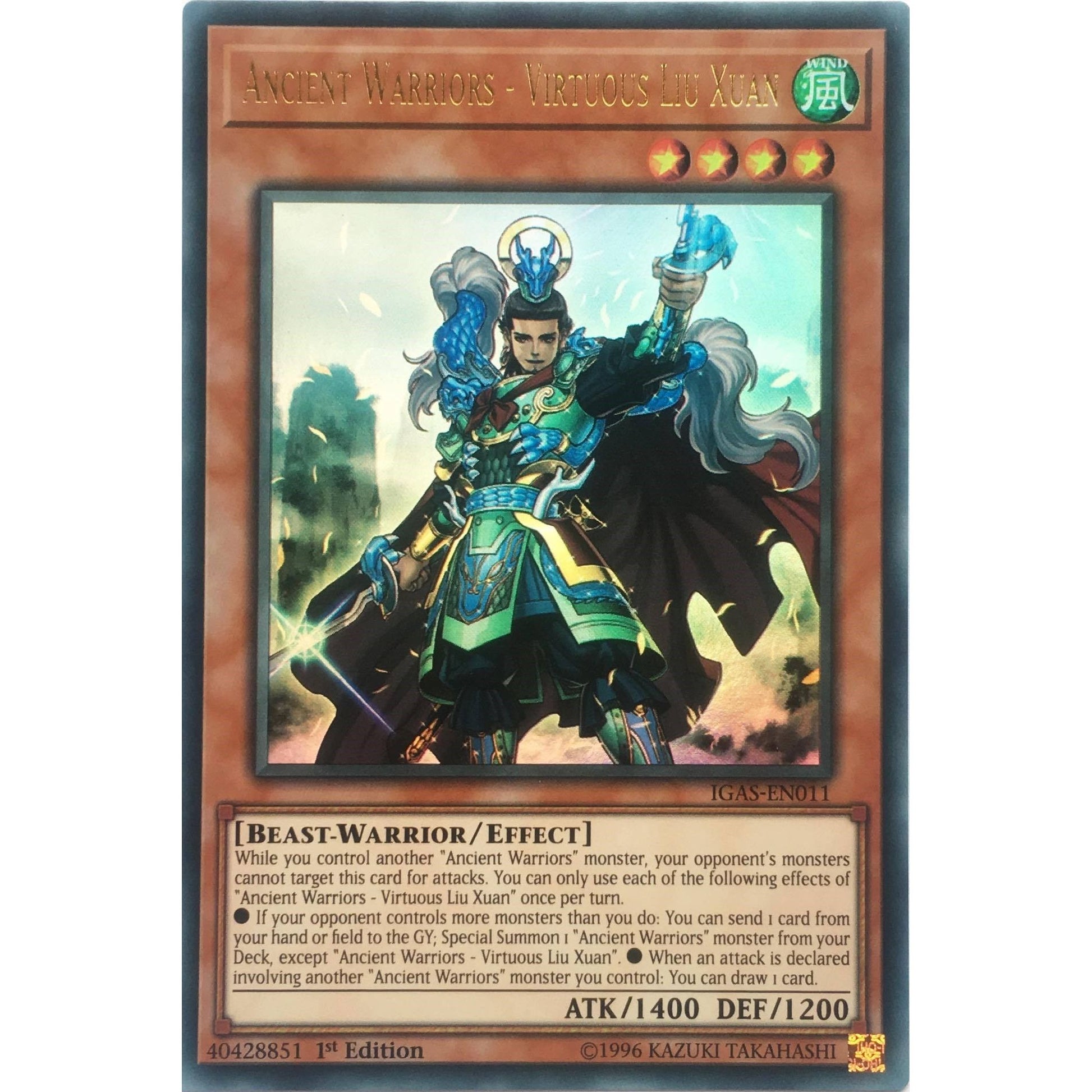 Image for Ancient Warriors - Virtuous Liu Xuan (IGAS-EN011) (IGAS) - YuGiOh