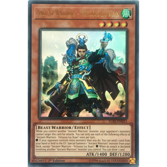 Image for Ancient Warriors - Virtuous Liu Xuan (IGAS-EN011) (IGAS) - YuGiOh