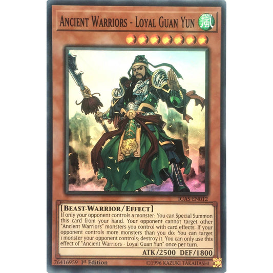 Image for Ancient Warriors - Loyal Guan Yun (IGAS-EN012) (IGAS) - YuGiOh