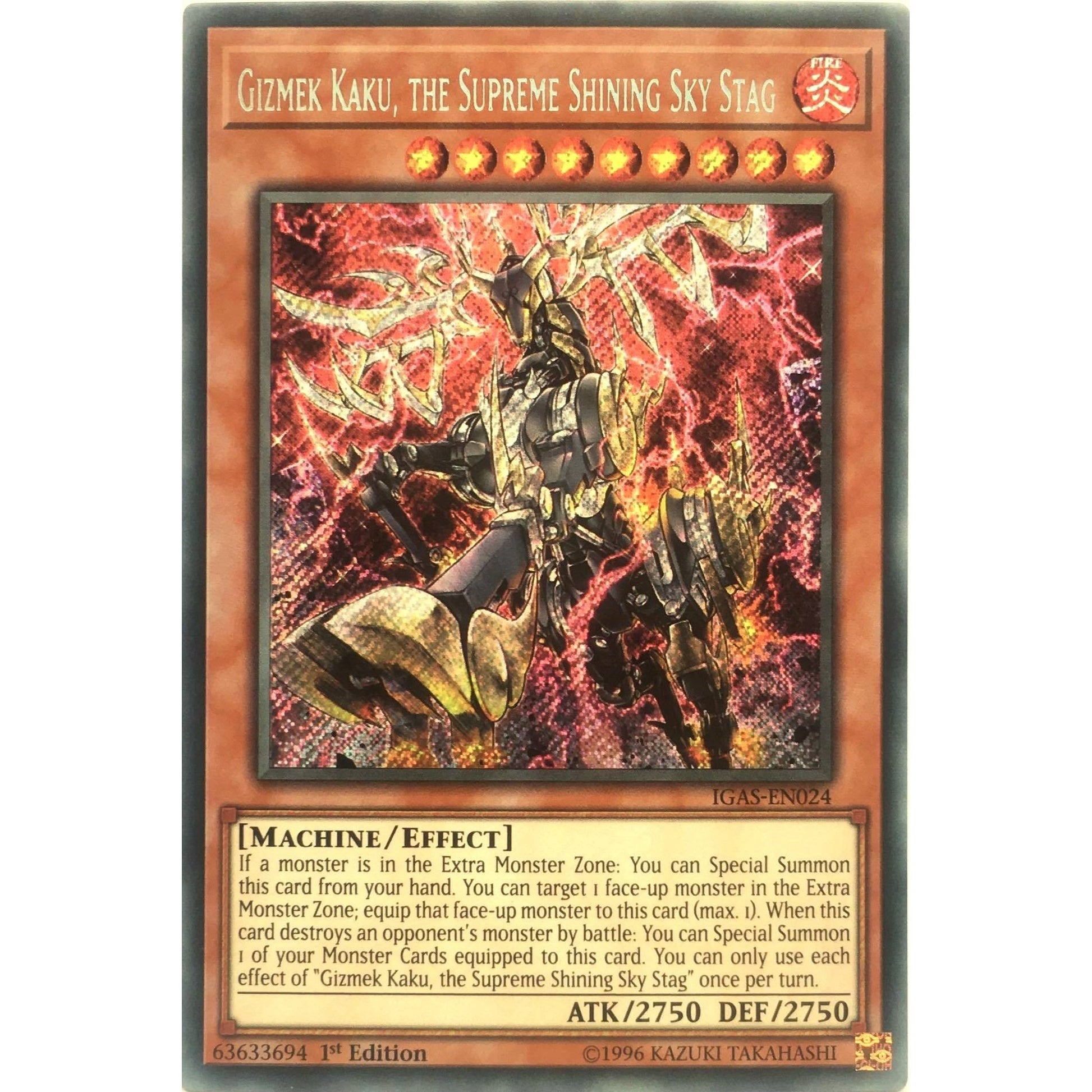 Image for Gizmek Kaku, the Supreme Shining Sky Stag (IGAS-EN024) (IGAS) - YuGiOh