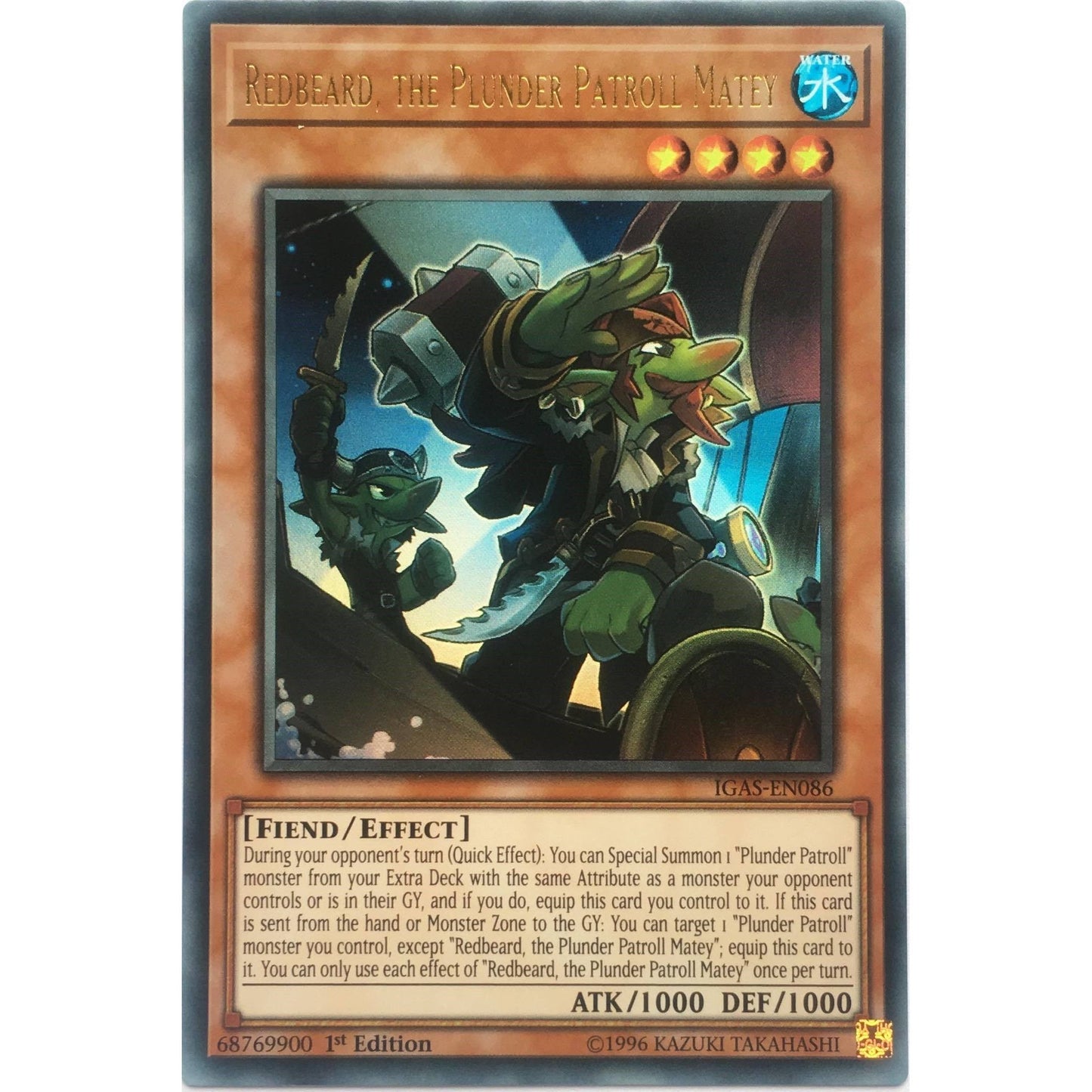 Image for Redbeard, the Plunder Patroll Matey (IGAS-EN086) (IGAS) - YuGiOh