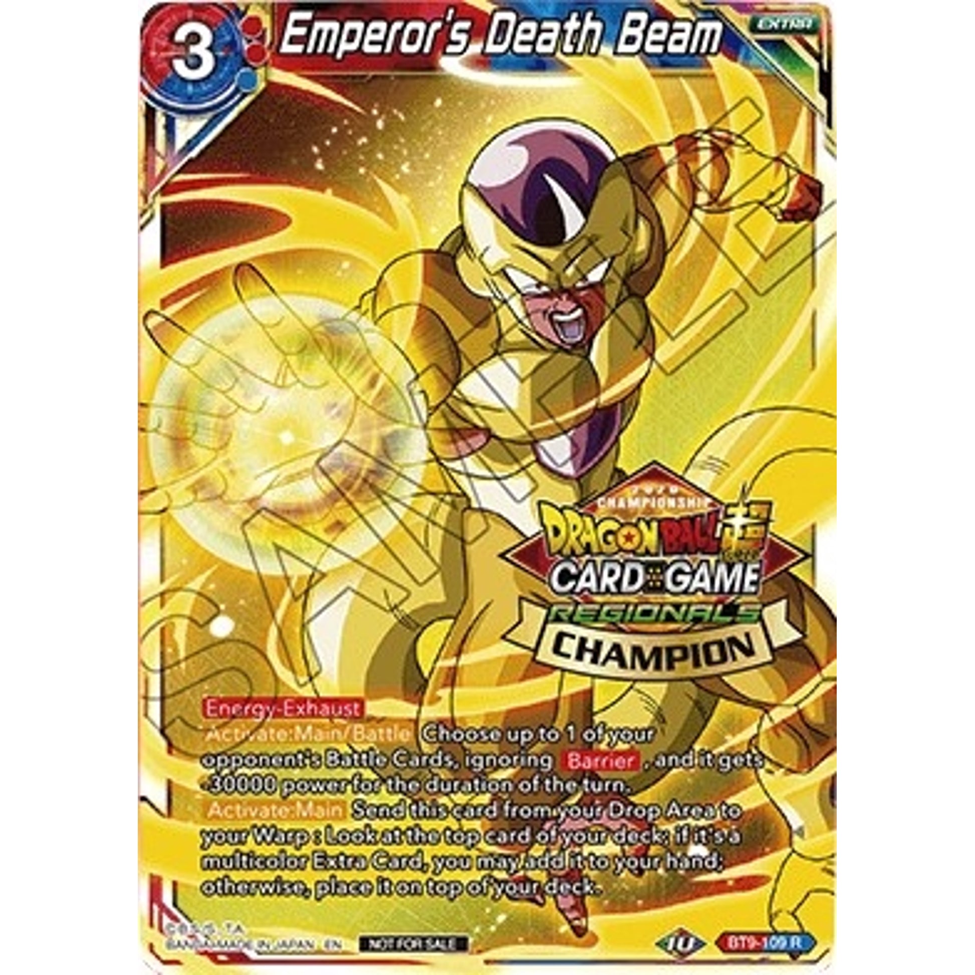 Image for Emperor's Death Beam (Regional Championship 2020) (BT9-109) (TPR) - Dragon Ball Super: Masters