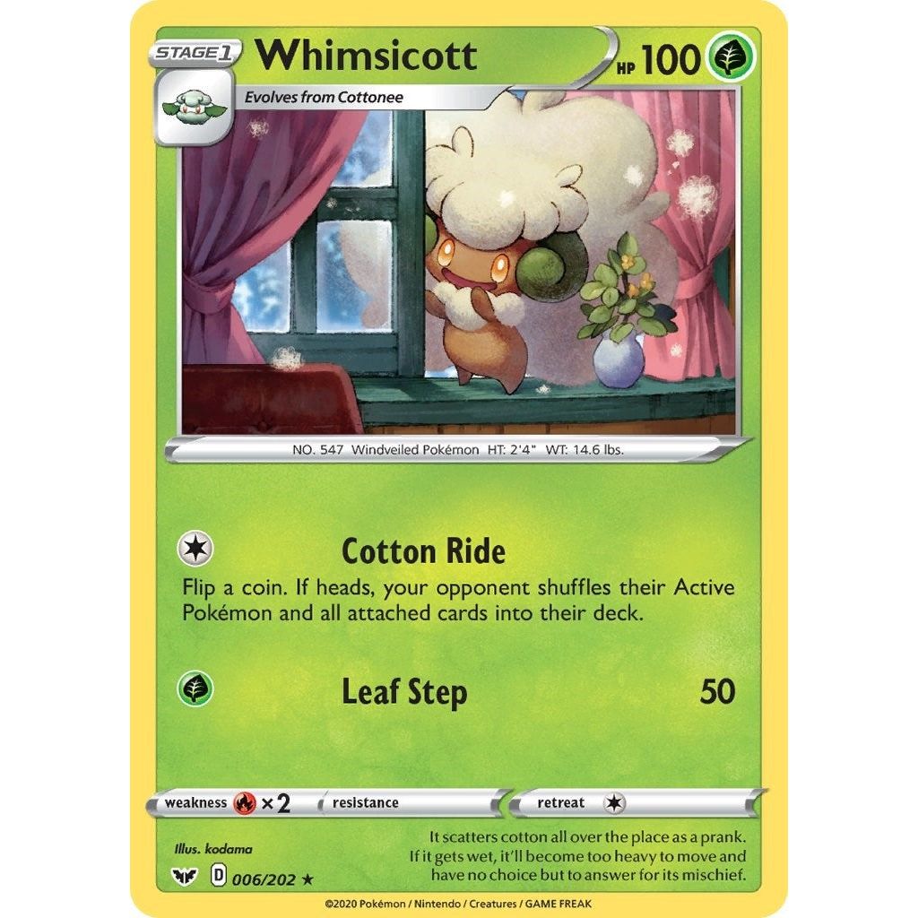 Image for Whimsicott (006/202) (SWSH01) - Pokemon