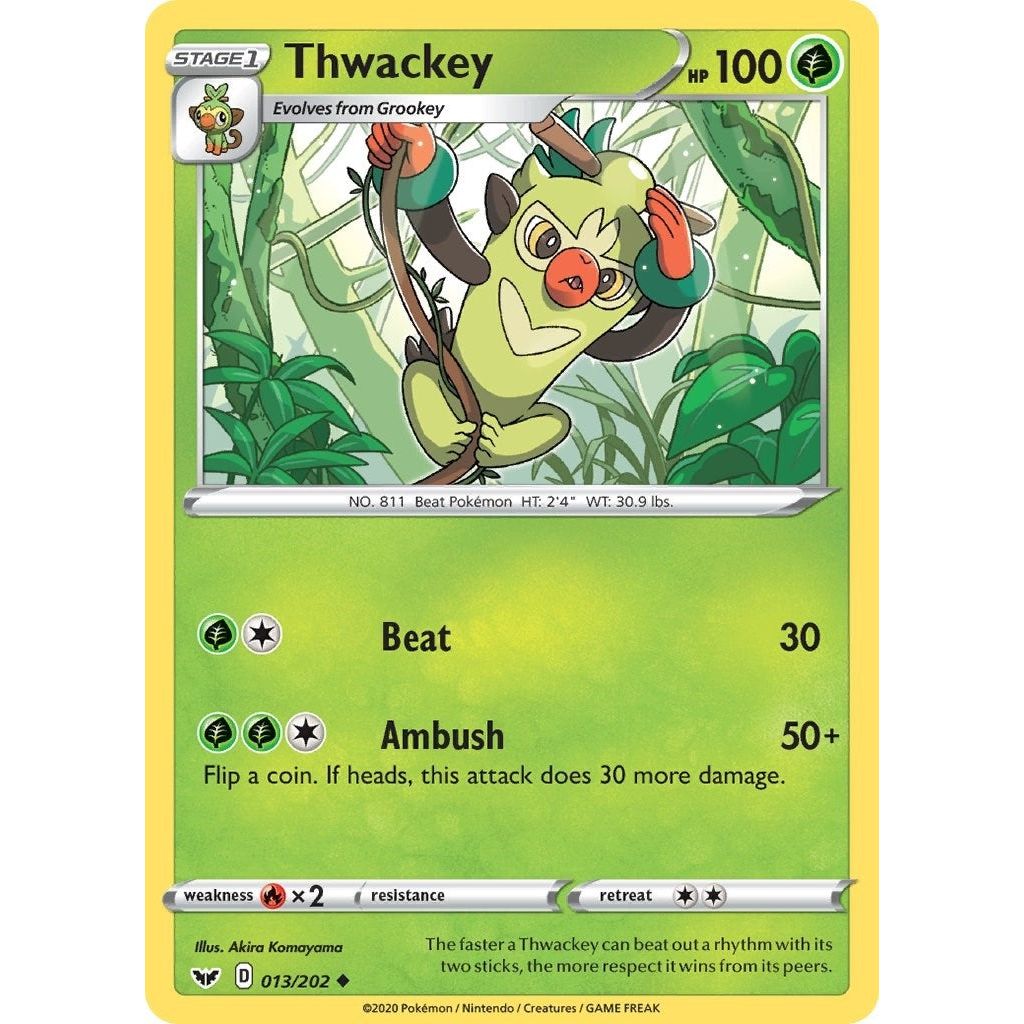 Image for Thwackey (013) (013/202) (SWSH01) - Pokemon