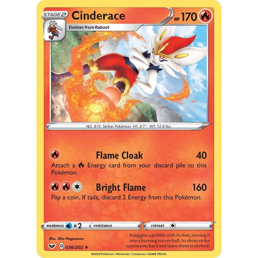 Image for Cinderace (036) (036/202) (SWSH01) - Pokemon