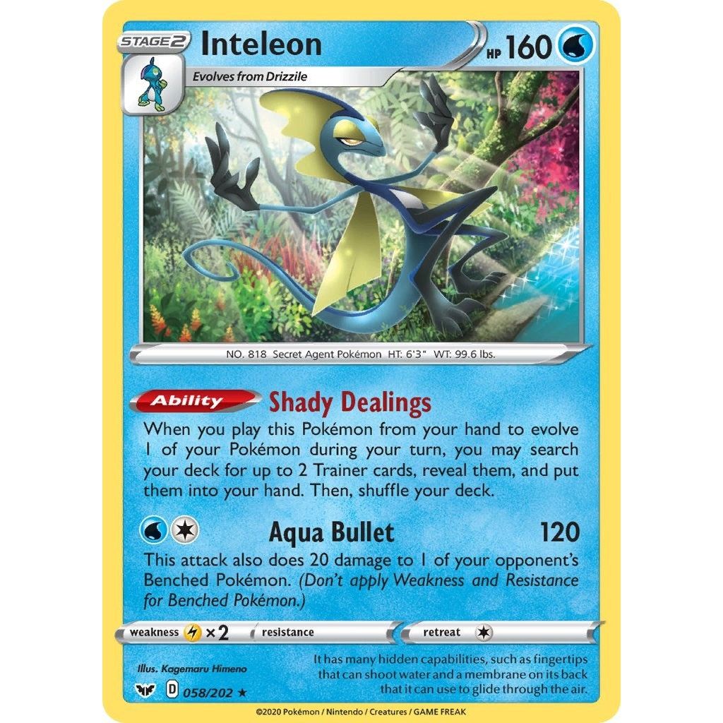 Image for Inteleon (058) (058/202) (SWSH01) - Pokemon