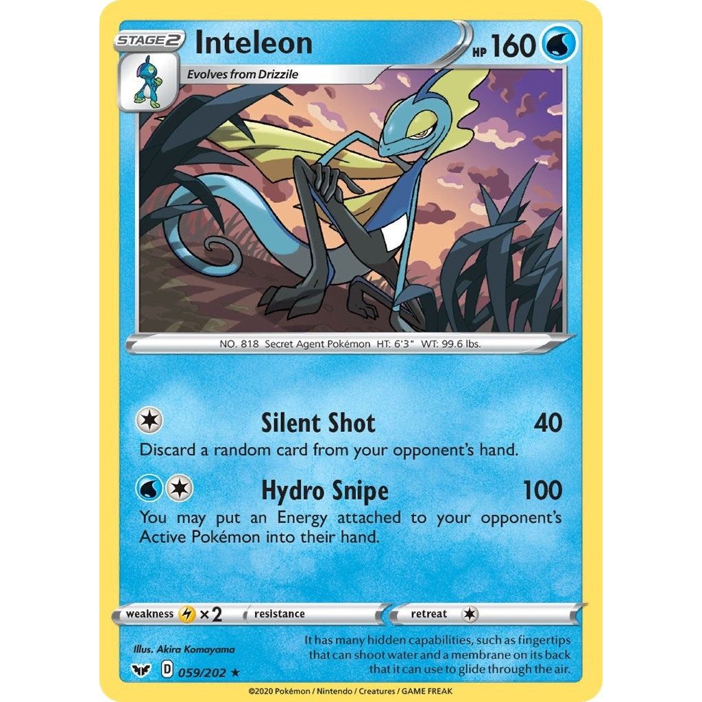 Image for Inteleon (059) (059/202) (SWSH01) - Pokemon