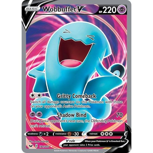 Image for Wobbuffet V (Full Art) (191/202) (SWSH01) - Pokemon