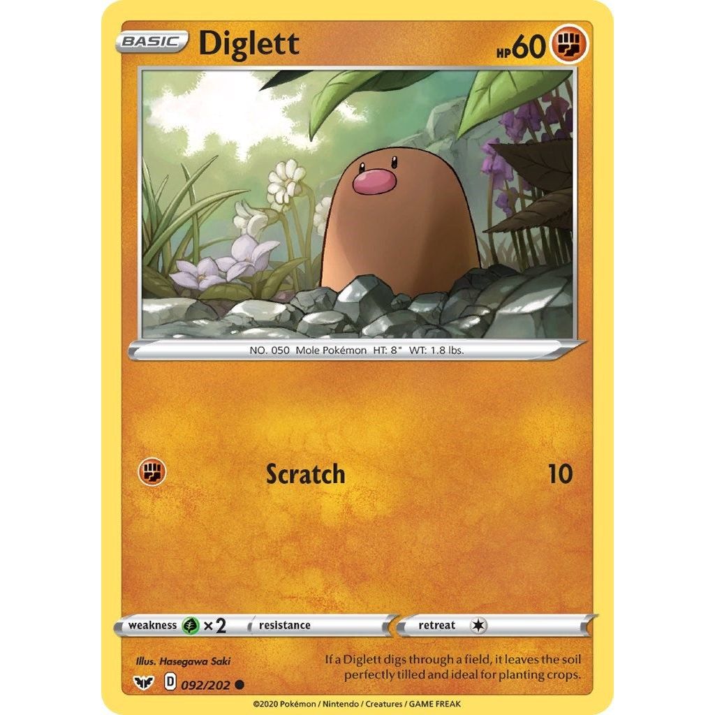 Image for Diglett (092/202) (SWSH01) - Pokemon