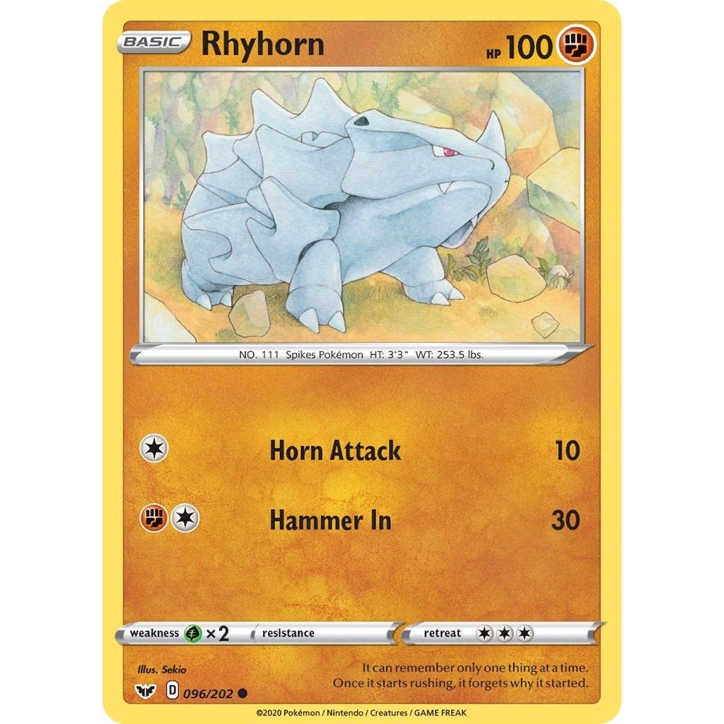 Image for Rhyhorn (096) (096/202) (SWSH01) - Pokemon