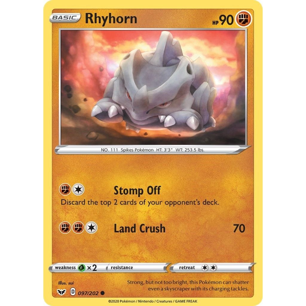 Image for Rhyhorn (097) (097/202) (SWSH01) - Pokemon