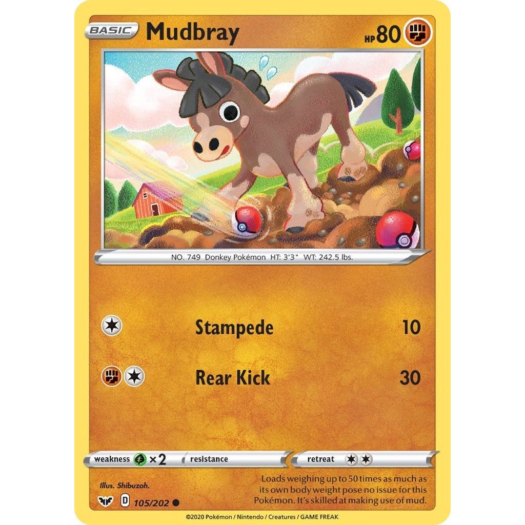 Image for Mudbray (105/202) (SWSH01) - Pokemon