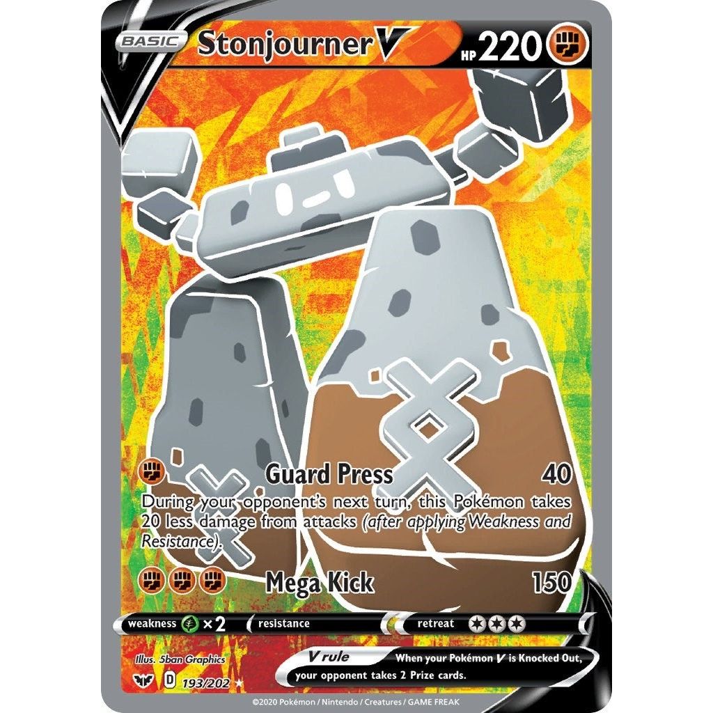 Image for Stonjourner V (Full Art) (193/202) (SWSH01) - Pokemon