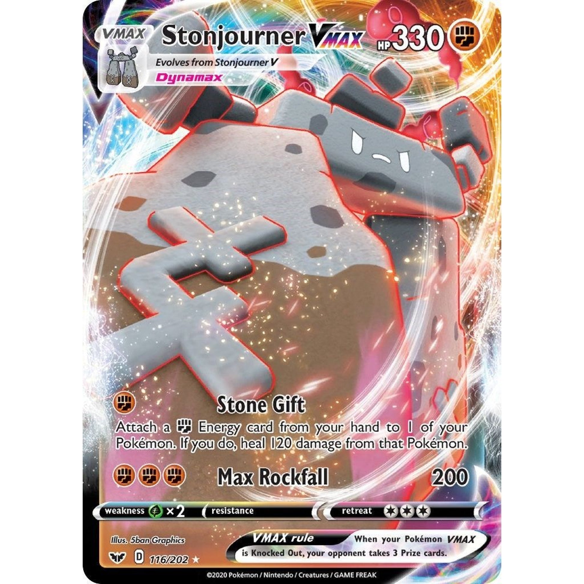Image for Stonjourner VMAX (116/202) (SWSH01) - Pokemon