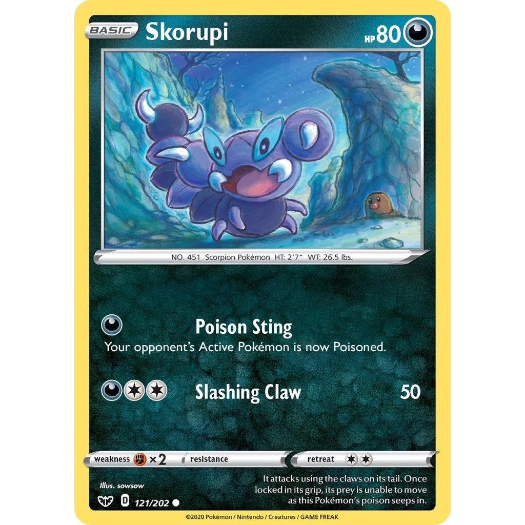 Image for Skorupi (121/202) (SWSH01) - Pokemon
