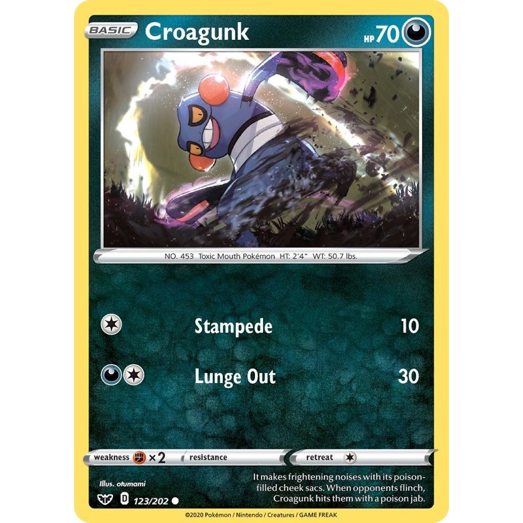 Image for Croagunk (123/202) (SWSH01) - Pokemon