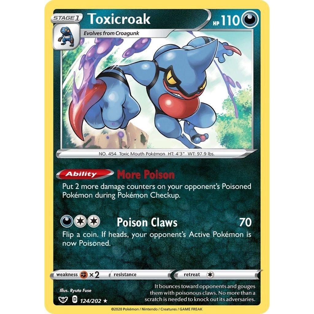 Image for Toxicroak (124/202) (SWSH01) - Pokemon