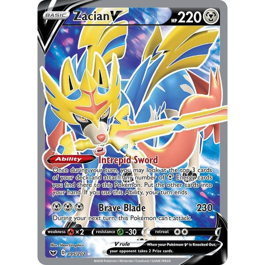 Image for Zacian V (Full Art) (195/202) (SWSH01) - Pokemon