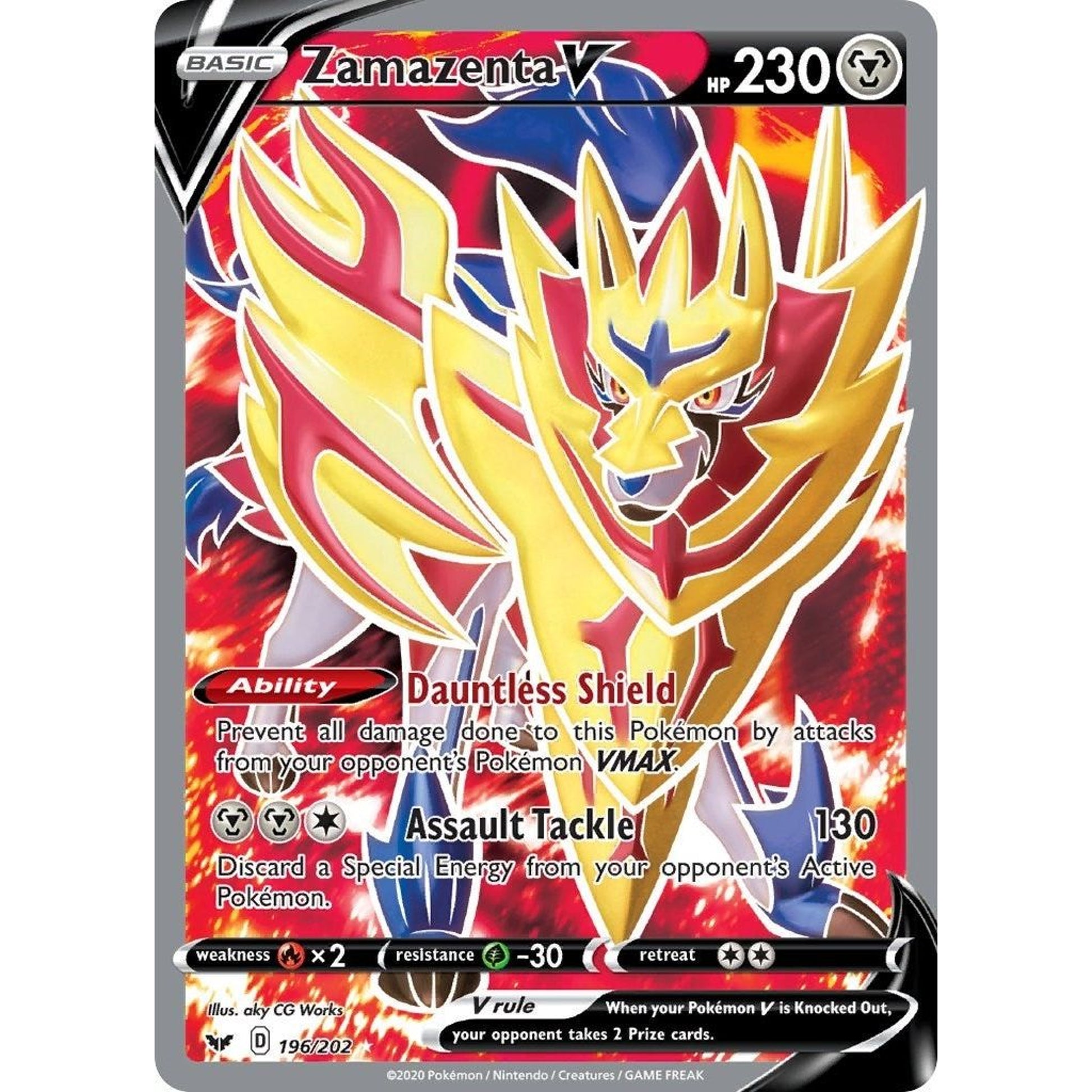 Image for Zamazenta V (Full Art) (196/202) (SWSH01) - Pokemon