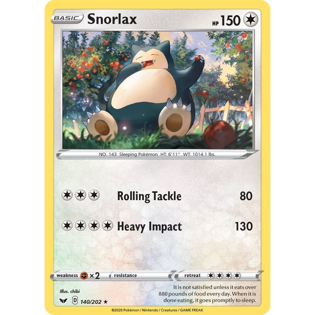 Image for Snorlax (140/202) (SWSH01) - Pokemon