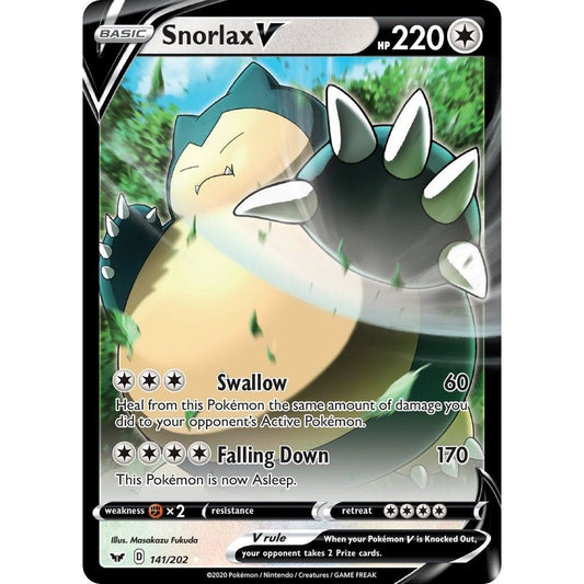 Image for Snorlax V (141/202) (SWSH01) - Pokemon