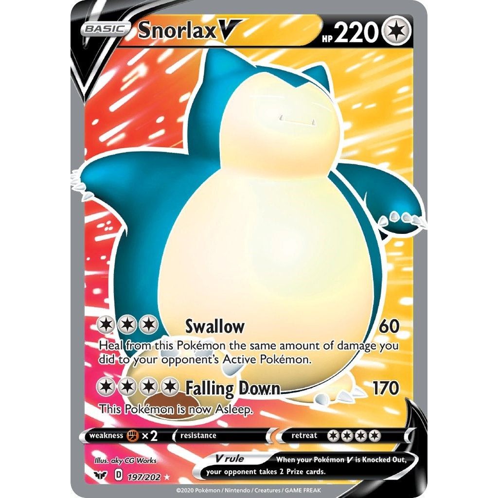 Image for Snorlax V (Full Art) (197/202) (SWSH01) - Pokemon