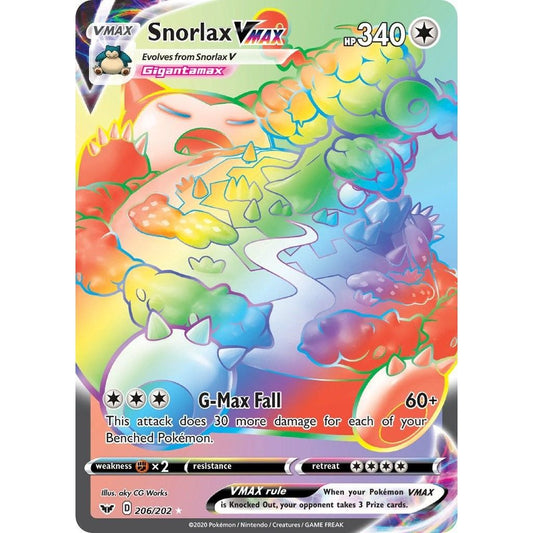 Image for Snorlax VMAX (Secret) (206/202) (SWSH01) - Pokemon