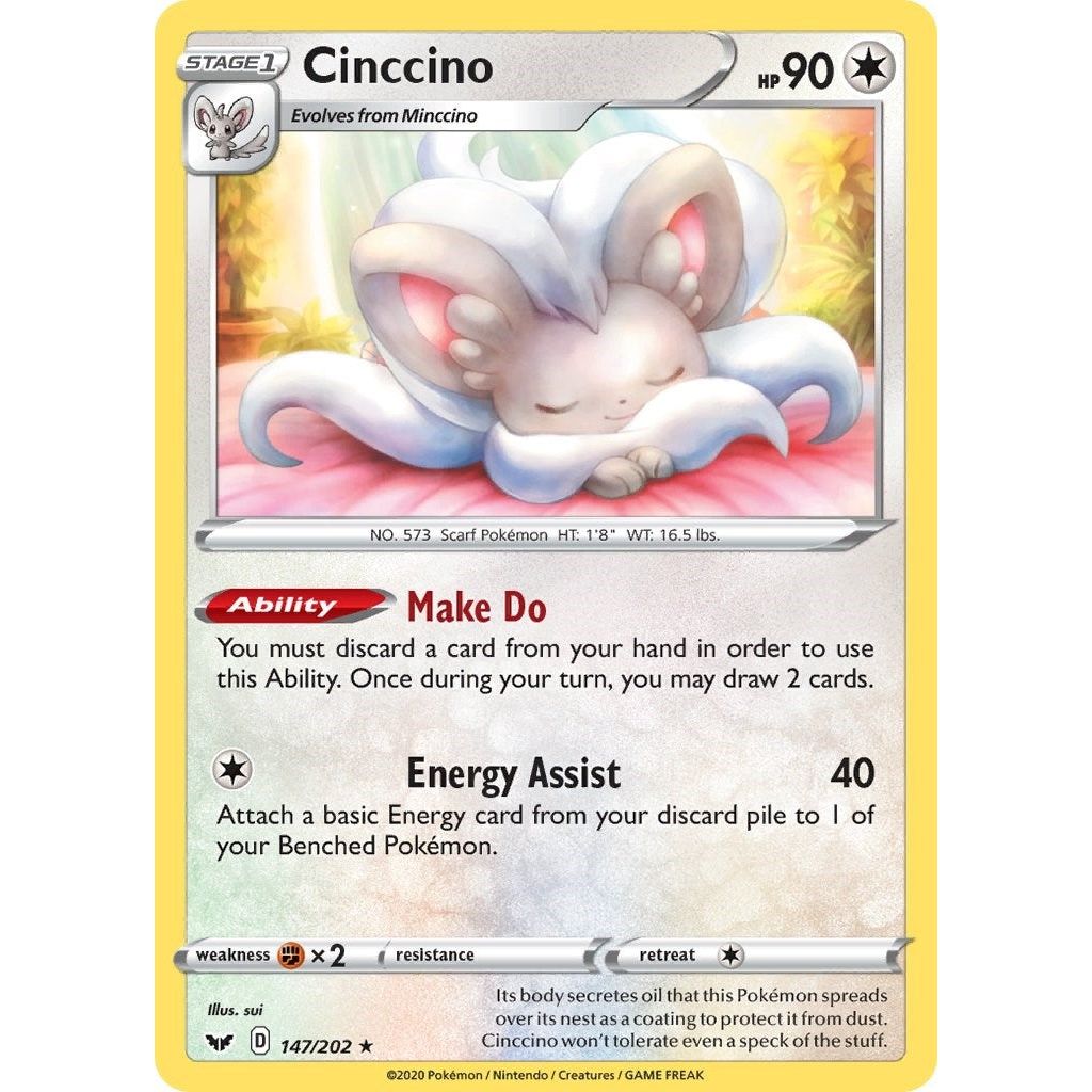 Image for Cinccino (147/202) (SWSH01) - Pokemon