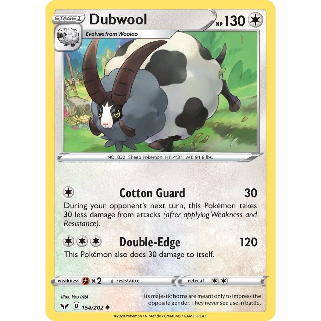 Image for Dubwool (154/202) (SWSH01) - Pokemon