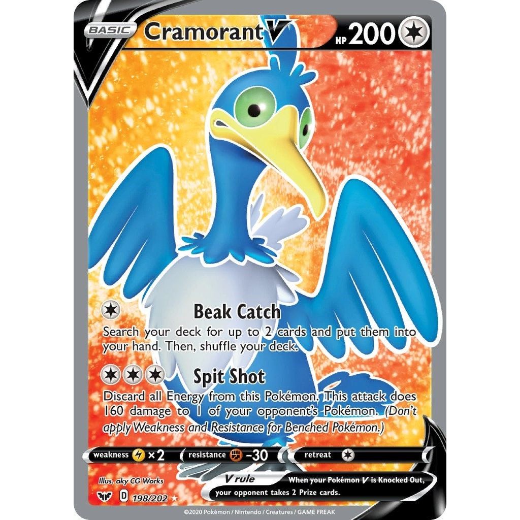 Image for Cramorant V (Full Art) (198/202) (SWSH01) - Pokemon