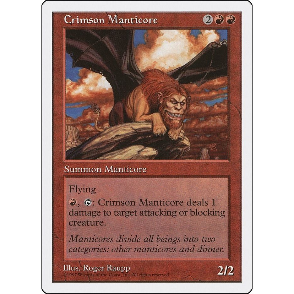 Image for Crimson Manticore (5ED) - Magic: The Gathering