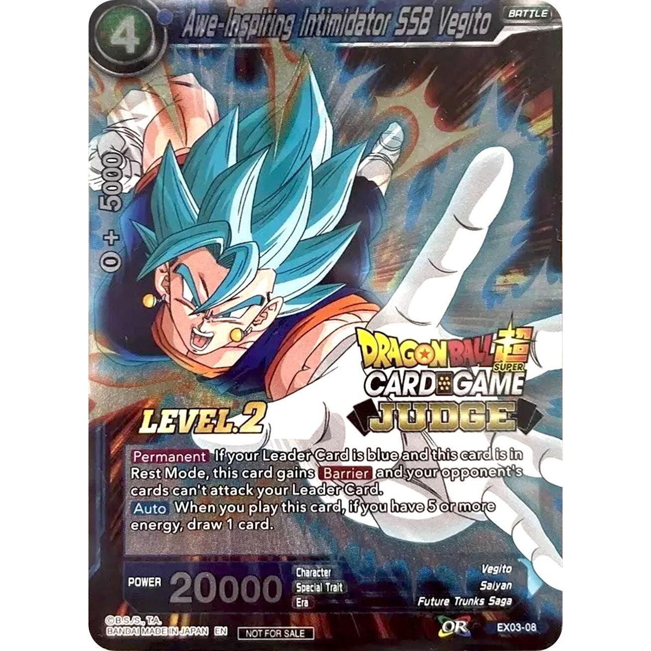 Image for Awe-Inspiring Intimidator SSB Vegito (Level 2) (EX03-08) (JPR) - Dragon Ball Super: Masters
