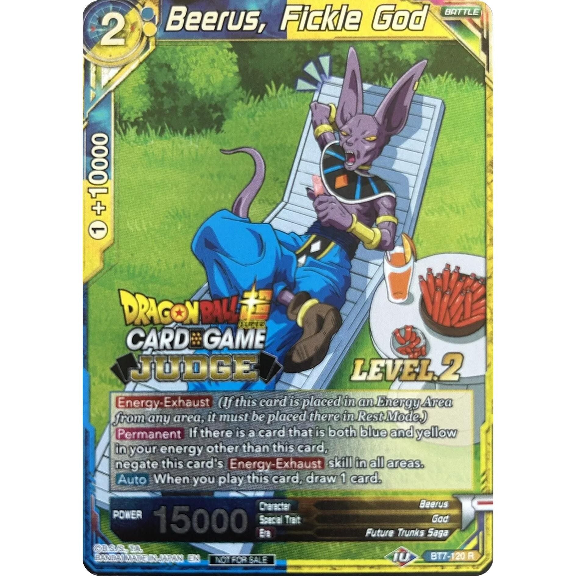 Image for Beerus, Fickle God (Level 2) (BT7-120) (JPR) - Dragon Ball Super: Masters